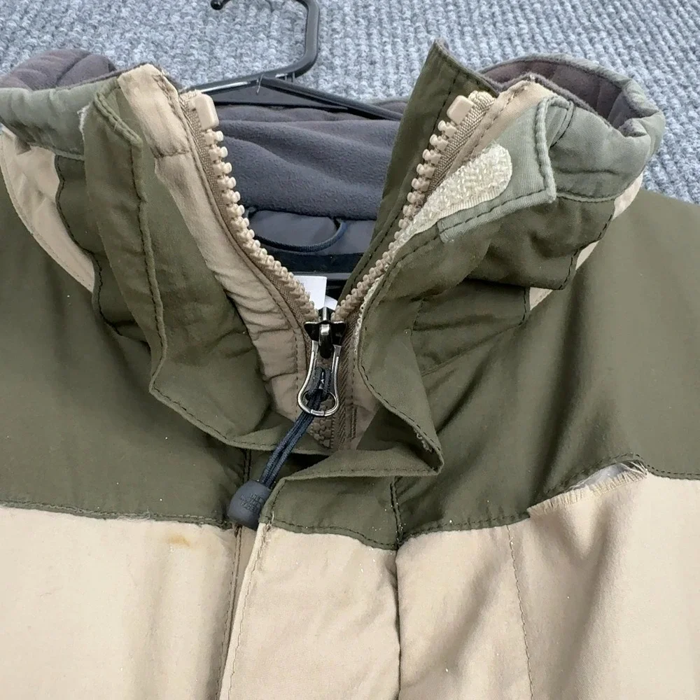 The North Face Jacket Mens XL‎ Green Tan Nylon Colorblock Gorpcore Winter Coat
